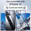 Magnetic Hybrid Clear Case for iPhone 14 - [Compatible with MagSafe] [Built-in Camera Protector] [Not Yellowing] Hard Transparent Back Silicone Edge Phone Case Cover, 6.1", Black