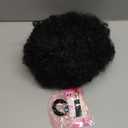 AISI QUEENS Short Afro Puff Drawstring Ponytail - Synthetic Short Afro Kinkys Curly Afro Bun Extension Hairpieces Updo Hair Extensions with Two Clips Natural Black Large Size(1B#)