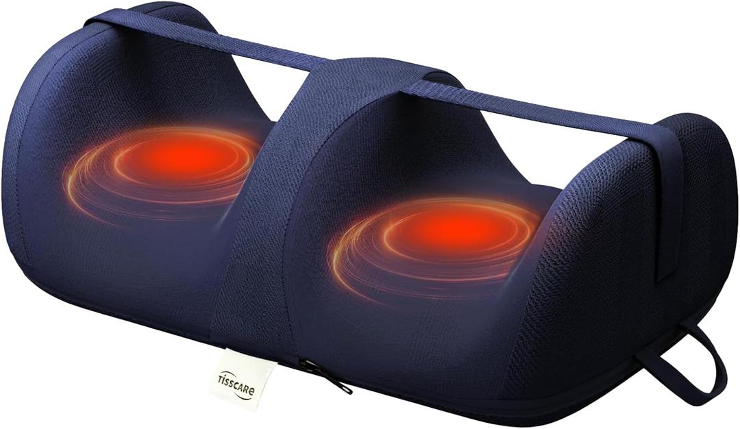 TISSCARE Foot Massager with Heat, Shiatsu Foot Massager for Plantar Fasciitis, Foot and Calf Massager with Massage Roller, Deep Kneading, Pain Relief, Gift for Women and Man (Small)