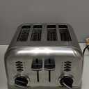 Cuisinart 4 Slice Toaster, Compact Stainless Steel Toaster with Extra-Wide Slots for Toasting Bread, French Toast, Bagels and Pastries, Defrost & Reheat Functions, CPT-180P1, Brushed Stainless
