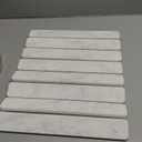 Stone Drying Mat for Kitchen Counter - Collapsible Diatomaceous Earth Dish Drying Stone - Fast Absorbent Stone Dish Drying Mat for Dishes and Pots (White Marble)