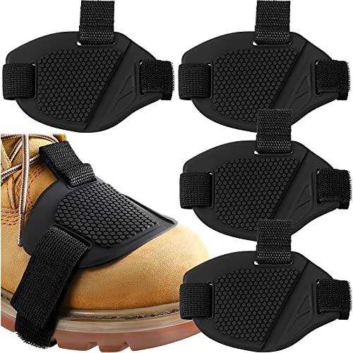 Frienda 3 Pieces Motorcycle Shifter Pad Boot Cover Black Motorcycle Shoe Cover Rubber Shoe Protector Pads for Men Women Gear Accessories