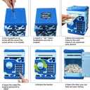 Piggy Bank Electronic Mini ATM for Kids Baby Toy, Safe Coin Banks Money Saving Box Password Code Lock for Children,Boys Girls Best Gift(Camouflage)