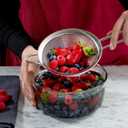 6.3" Fine Mesh Strainer with Stainless steel handle - Sieve Fine Mesh Stainless Steel - Ideal to Sift Flour, Icing Sugar, Fruits and Vegetables.
