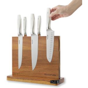 Magnetic Knife Block - Magnetic Knife Holder - Magnetic Knife Stand- Cutlery Display Stand and Storage Racksharpener)