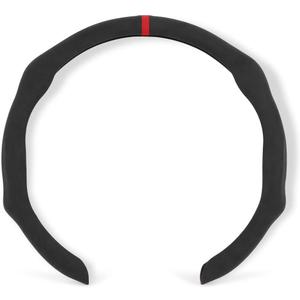 MEWANT Dark Gray 9002 Universal Anti-Skid Car Steering Wheel Cover, 108mm, Thermoplastic Elastomer (TPE)