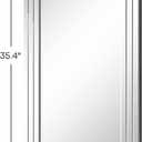 Decorative Wall Mirror 36"x24" Rectangle Silver Modern Mirror Frameless Vanity Mirror for Bathroom Bedroom Living Room Dining Room