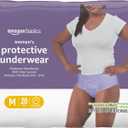 Amazon Basics Postpartum Incontinence Underwear for Women, Maximum Absorbency, Disposable, Fresh Protection, Odor Control, Comfortable Fit, Medium, Lavender, 20 Count