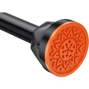 Black Shower Curtain Rod 32-80 Inches, No Drilling Tension Curtain Rod, Rust Proof Adjustable Spring Rods for Bathroom and Window, Stainless Steel