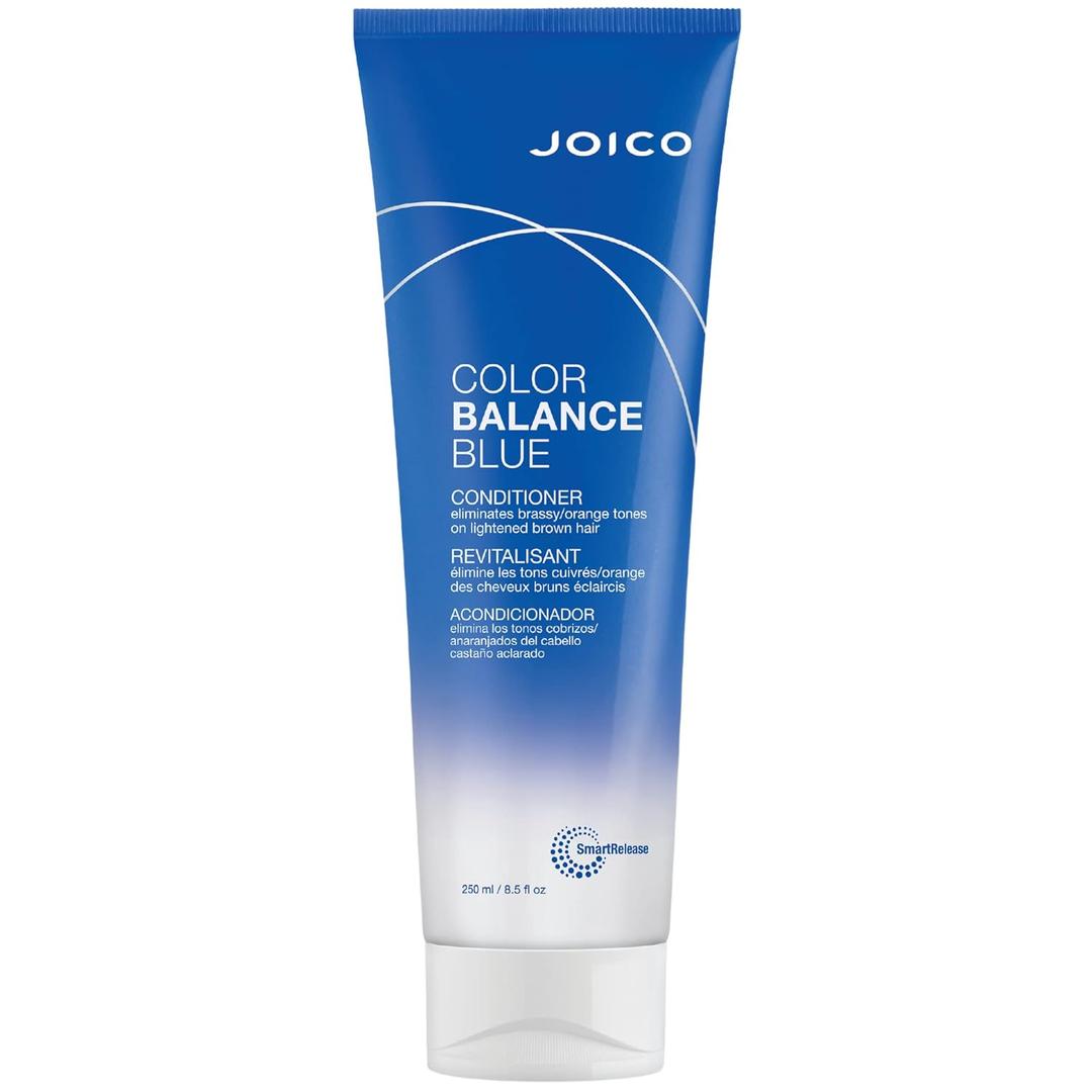 Joico Color Balance Blue Conditioner | For Lightened Brown Hair | Eliminate Brassy Orange Tones | Boost Color Vibrancy & Shine | UV Protection | With Rosehip Oil & Green Tea Extract