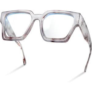 livho Oversized Eyewear Frame for Woman and Men - Rectangle Fashion Glasses for Computer, Chic Preppy Frame