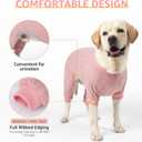 SCENEREAL Dog Sweaters for Small Medium Large Dogs Girls Boys, Four-Legged Knitted Warm Puppy Sweater, Solid Color Pet Clothes, Dog Jumpsuit Comfortable Onesie Apparel, Pink L
