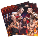 CHAMPBULL 41Pcs Wrestling Birthday Decorations Include 20 Plates, 20 Napkins and 1 Tablecover for Wrestling Birthday Party Supplies