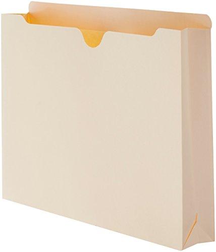Amazon Basics File Folders Jacket, Reinforced Straight-Cut Tab, 2 Inch Expansion, 1-Pack, Letter Size, Manila