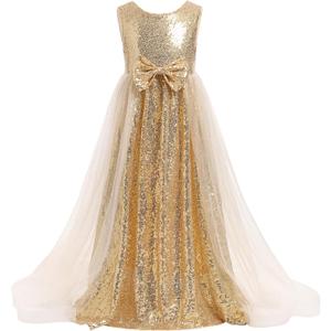 Girls Sequin Dresses Sparkly Tulle Birthday Princess Pageant Graduation Party Dress - 3-7Years
