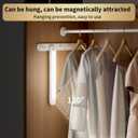 1 Pack Under Cabinet Lights Motion Sensor Closet Lighting Always-on LED Closet Lights Wireless USB Charging,LED Rechargeable Light Bar Night Light for Wardrobe, Kitchen, Stairs