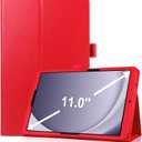 Case for Galaxy Tab A9 Plus 11 Inch 2023, Slim Protective Stand Cover PU Leather Case for Samsung Galaxy Tab A9+/A9 Plus 11 Inch Tablet 2023 Released Model (SM-X210/X216/X218), Red