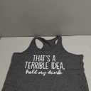 That's A Terrible Idea Tank Tops Women Funny Letter Print Tank Top Sleeveless Summer Beach Vaction Racerback Tee Shirt