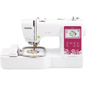 Brother PE545 Embroidery Machine, Wireless LAN Connected, 135 Built-in Designs, 4" x 4" Hoop Area, Large 3.7" LCD Touchscreen, USB Port, 10 Font Styles