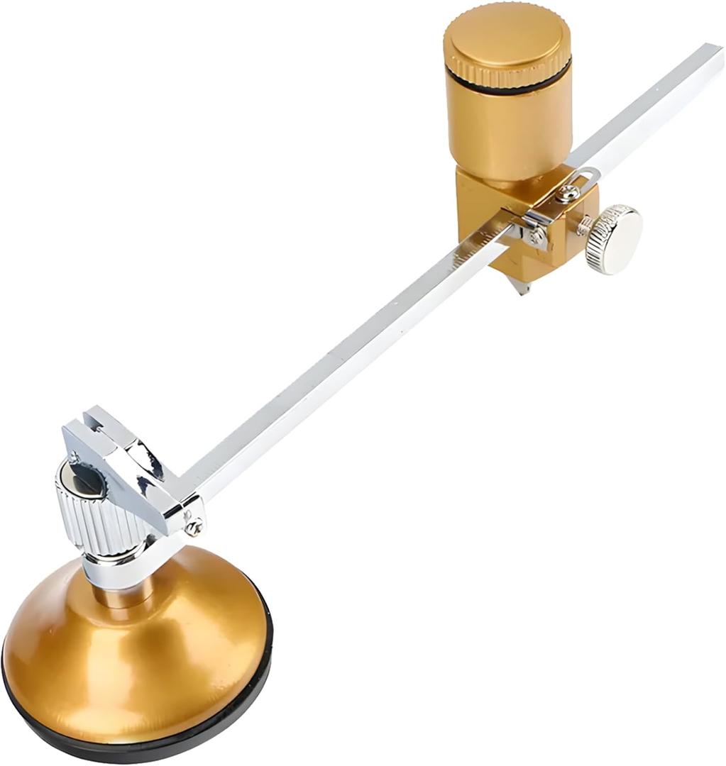 Circle Glass Cutter,Heavy Duty Glass Cutters Tools Adjustable Compass Glass Cutter with Suction Cup,Cutting Wheel,Aluminum Alloy,Precision Tool for Circular Cuts in Tile,Mirror,Window