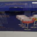 11oz Large Vintage Coupe Glasses Set of 6,Ribbed Cocktail Glasses, Classic Espresso Martini Glasses, Margarita and Champagne Glasses for Bar, ,Dessert, Cocktail Glassware Gift Set