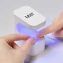 GAOY Mini UV Light for Gel Nails, Rechargeable LED Nail Lamp with 2 Timers, Cordless Portable UV Light for Fast Curing, White