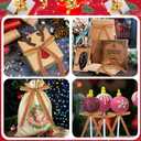 26 Pcs Velvet Christmas Bows, Flocked Christmas Ornaments Christmas Ribbon Bows for Tree Wreath Door Garland Home Decor Outdoor Indoor Khaki