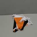 32Ft Orange Black White Graduation Party Decorations 2023 Halloween Pennant Banner Fabric Triangle Flag Bunting Garland for Thanksgiving Wedding Birthday Home Nursery Outdoor Garden Hanging Decoration