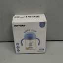 Sippy Cups for Toddlers 1-3, Spill Proof Weighted Straw Cup with Handle for Baby 6 Months + old, 1 Pack, Total 4 Silicone Straws, PPSU, BPA Free, 9 oz (Blue)