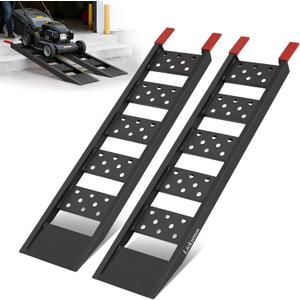 LIEKUMM 40" Heavy Duty Truck Ramps, 2200 lbs Loading Ramps for Pickup Trucks, Metal Truck Bed Ramps for ATV, Lawn Mower, Trailer Use (2pcs)