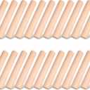 Small Wooden Rolling Pin, Dumpling Dough Roller Wooden Mini Rolling Pins Kitchen Utensil Tool for Fondant, Pasta, Bread, Pastry, Cookies, Pizza, Pie, Cylinder Style, 6.3 Inch (20 Pieces)