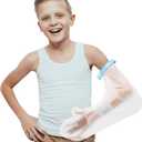 Waterproof Kids Cast Cover for Shower Arm, Teens Long Full Arm Cast Protector for Shower, Shower Sleeve for Arm Cast Bag, Arm Cover for Showering After Surgery Comfortable Watertight Seal Reusable