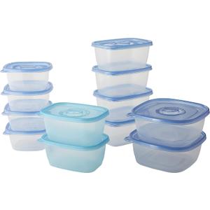GladWare Food Storage Containers, Family Variety Pack, 24 Piece Set | with Glad Lock Tight Seal, BPA Free Containers and Lids in a Variety of Sizes to Hold and Store Food, Family Variety - 12 Count