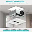 4 in 1 Bathroom Exhaust Fan with Light and Heater, 190 CFM Quiet Bathroom Exhaust Fan, 1800W Heater, 12W LED Light Combination with Remote Control for Bathrooms, Toilets, Hotels, Large