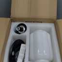 Vintage Milk Glass Pendant Lights Kitchen, Brass Color Glass Ceiling Light Fixture, Retro Industrial Pendant Lighting for Dining Room, Kitchen, Bedroom, Entryway, Hallway (White, 5.5in)