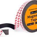Magnetic Tape Strip Roll with 3M Adhesive Backing,(0.5in Wide x20ft Long) Flexible Sticky Magnet Tape Strips for Kitchen, Garage Whiteboards Fridge DIY Organization