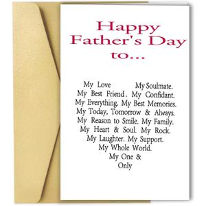 2 x OJsensai Happy Fathers Day Card for Husband, Funny Fathers Day Gift from Wife, Sweet Fathers Day Card for Boyfriend, Unique Gift Idea for Him, Love Card