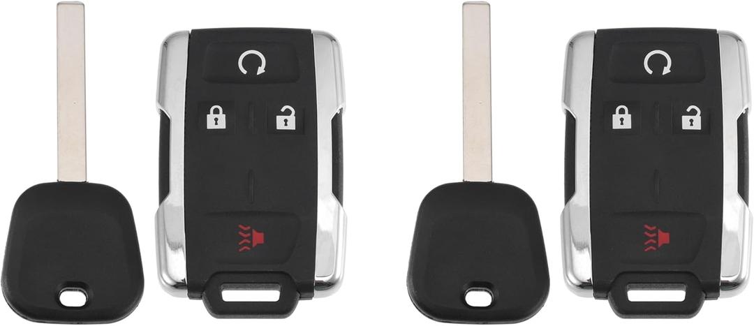 X AUTOHAUX M3N-32337100 315MHz Keyless Entry Remote Ignition Transponder Key Fob for Chevrolet Silverado for GMC Sierra 2014-2018 for GMC Canyon 2015-2021 4 Buttons 2pcs