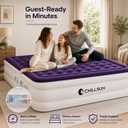 CHILLSUN King Air Mattress with Built-in Pump, 18" Raised Comfort Air Bed