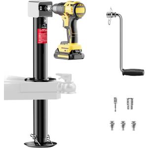 FZZD 5000 lbs A-Frame Trailer Jack, 20-24V Cordless Drill Compatible