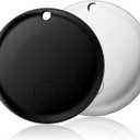 Air Tracker Tag for Android, IP65 Waterproof Smart Tag & Item Finder | Ultra-Long Battery | Works with Google Find My Device | Find Keys/Wallet/Car (2026 New Model) (Black+White-2P)
