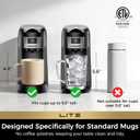 CHULUX Lite Single Serve Coffee Maker for K Cup Capsules, Single Cup Reservoir Coffee Maker with One Touch Brewing, 5 to 12 Oz Brew Sizes, Designed Specifically for Standard Mugs, Black