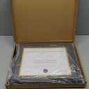 Emfogo Picture Frames 8.5x11 Certificate Frames Diploma Frame with Stand Rustic Wood Document Frames with High Definition Glass for Wall or Tabletop Display Set of 2 Vintage Walnut