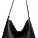 Hobo Bags for Women, Ultra Soft Foldable Vegan Leather Shoulder Handbag, Stylish Slouchy Tote Purses