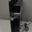 Fundin Plastic Black Medicine Cabinet, Mirror Door with Round Corner Metal Frame, Recessed and Surface Mount Bathroom Medicine Cabinet, 16 x 22 inch Mirror Size