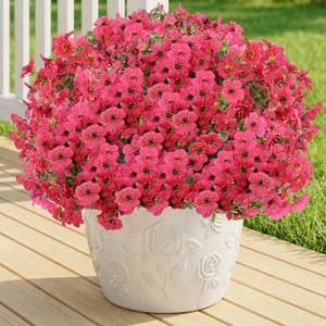 Artificial Flowers Fake Plants for Outdoors Spring Decoration, 13Bundles Silk Realistic UV Resistant Faux Flowers for Outside Planter Porch Yard Patio Garden Home Indoor, Rose