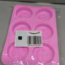 2 Pack Silicone Soap Molds, 6 Cavity Round Honeybee Silicone Molds for Homemade Soaps, Lotion Bar, Jello, Bath Bomb, Beeswax, Resin, Chocolate and Dessert (Pink)