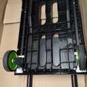 2-in-1 Folding Hand Truck & Dolly Cart, Convertible Hand Truck with Flat Platform, Quiet TPR Wheels, Lightweight 12.5lb, 264 lb Flat / 176 lb Upright Capacity, Compact Cart for Moving, Boxes & Luggage