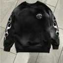 SOLY HUX Men's Graphic Sweatshirt Crewneck Long Sleeve Casual Pullover Tops Streetwear (Medium)