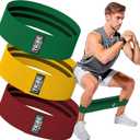 Tribe Lifting Fabric Resistance Bands for Legs - Workout Bands Resistance Bands for Men and Women - Booty Bands for Working Out - Exercise Bands Resistance Bands Set - Elastic Bands for Exercise (Multicolor)